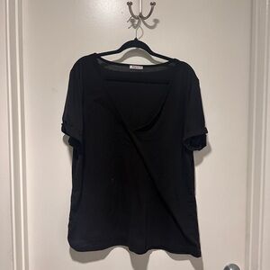 Stylish Black Short Sleeve Women's Tee